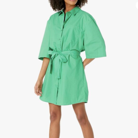 The Drop Dresses & Skirts - THE DROP Dakota Shirt Dress in Jade Green